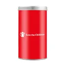 Cartone 12 pezzi Lattina XL con Grembiule Bianco SAVE THE CHILDREN
