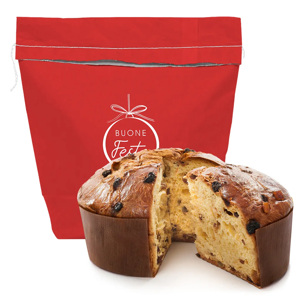 [CRT.6PZ.PNT.BIS.ROS.STC] Cartone 6 pezzi Panettone Bistrot Rosso 1 Kg - SAVE THE CHILDREN